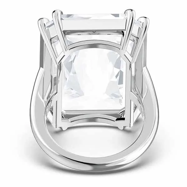 Nhẫn Nữ Swarovski Mesmera Cocktail Ring Oversized Crystals, White, Rhodium Plated 5600858 Màu Trắng
