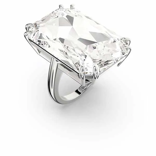 Nhẫn Nữ Swarovski Mesmera Cocktail Ring Oversized Crystals, White, Rhodium Plated 5600858 Màu Trắng