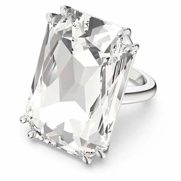 Nhẫn Nữ Swarovski Mesmera Cocktail Ring Oversized Crystals, White, Rhodium Plated 5600858 Màu Trắng