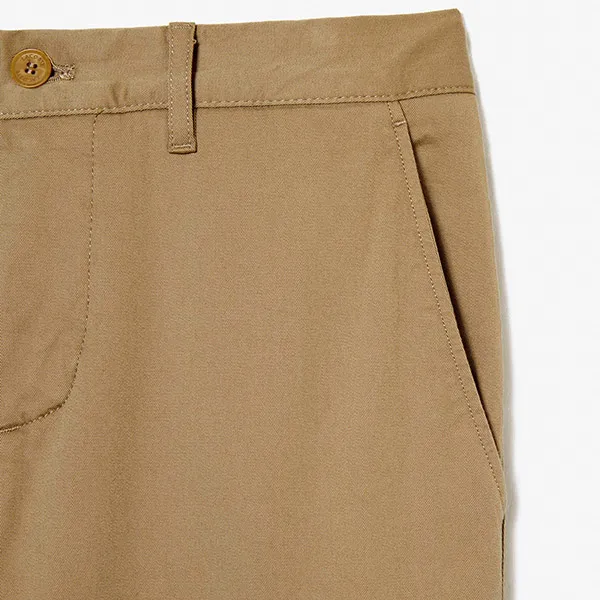 Quần Dài Nam Lacoste Men's Slim Fit Stretch Cotton Pants HH2661 51 CB8 Màu Be Size 29