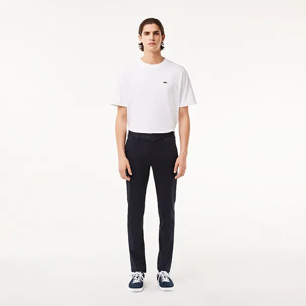 Quần Dài Nam Lacoste Men's Slim Fit Stretch Cotton Pants HH2661 51 HDE Màu Xanh Navy Size 30