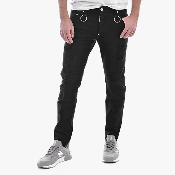 Quần Jean Nam Dsquared2 Denim Skater S74LB0493 Màu Đen Size 46 - Thời trang - Vua Hàng Hiệu