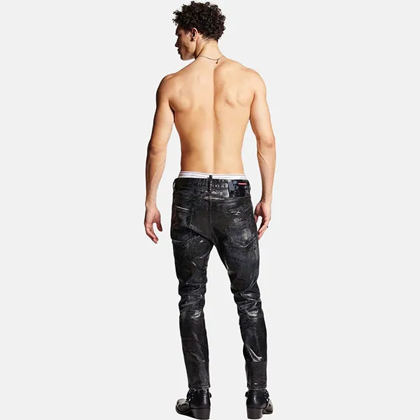 Quần Jean Nam Dsquared2 IDY BIKER S74LB1346S30357900 Màu Đen Xám Size 48 - Thời trang - Vua Hàng Hiệu