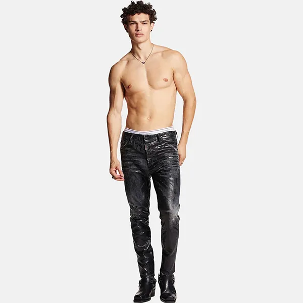 Quần Jean Nam Dsquared2 IDY BIKER S74LB1346S30357900 Màu Đen Xám Size 48 - Thời trang - Vua Hàng Hiệu