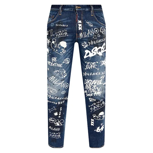 Quần Jean Nam Dsquared2 S74LB1099 Skater Màu Xanh Size 44