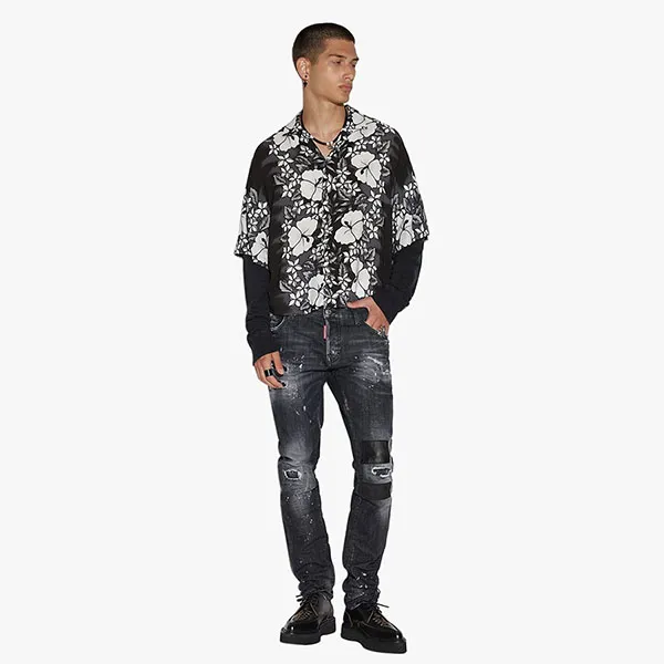 Quần Jean Nam Dsquared2 S74LB1222 Slim Màu Đen Size 48 - Thời trang - Vua Hàng Hiệu