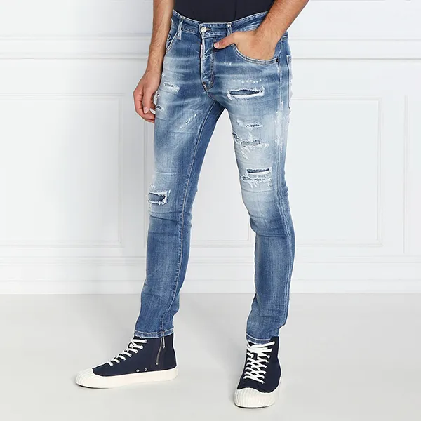 Quần Jean Nam Dsquared2 Skater S71LB1121 Màu Xanh Nhạt Size 48 - Thời trang - Vua Hàng Hiệu