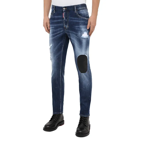 Quần Jean Nam Dsquared2 Skater S74LB0805 Màu Xanh Đậm Size 44