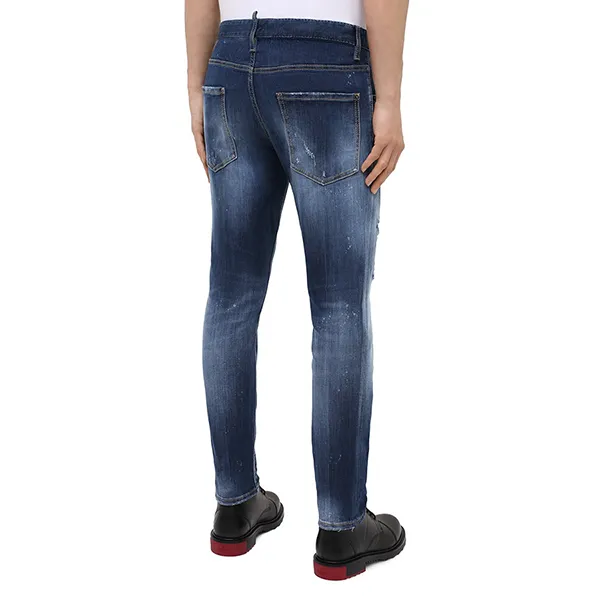 Quần Jean Nam Dsquared2 Skater S74LB0805 Màu Xanh Đậm Size 44