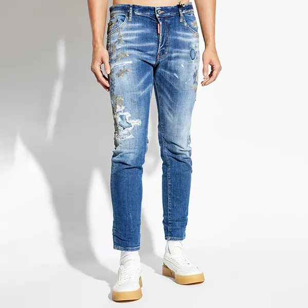 Quần Jean Nam Dsquared2 Skater S74LB1583 Màu Xanh Nhạt Size 46 - Thời trang - Vua Hàng Hiệu