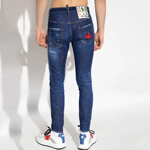 Quần Jean Nam Dsquared2 Super Twinky S71LB1166 Màu Xanh Size 48