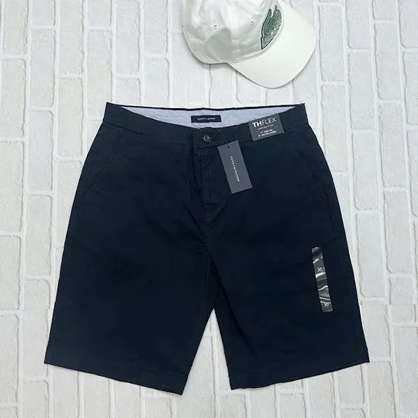 Quần Short Nam Tommy Hilfiger Mens Flex 9 Chino Short Straight Fit Sky Captain 78J3382 411 Màu Xanh Đen Size 30