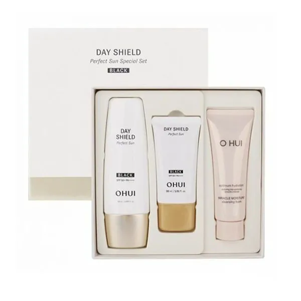 Set Chống Nắng Ohui Day Shield Perfect Sun Black SPF 50+/PA++++