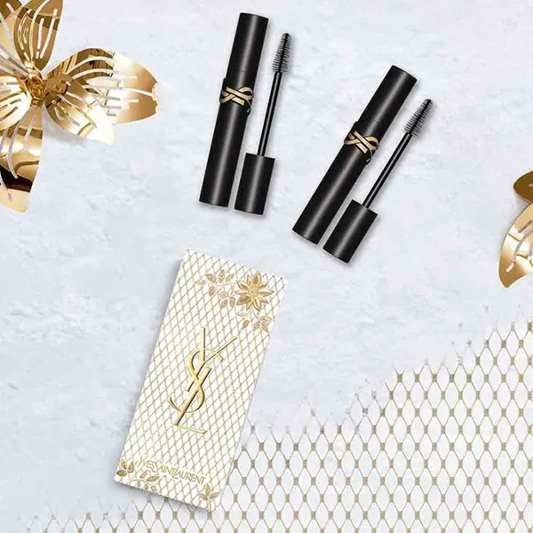 Set Chuốt Mi Mascara Yves Saint Laurent YSL Lash Clash Extreme Volume Mascara Duo Set 2 Món Màu No1 - Trang điểm - Vua Hàng Hiệu