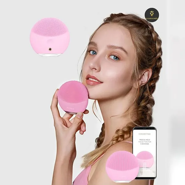 Set Máy Rửa Mặt Foreo 3 Món (Luna Mini 3 Hồng Nhạt + Sữa Rửa Mặt 20ml + Sáp Tẩy Trang 15ml)