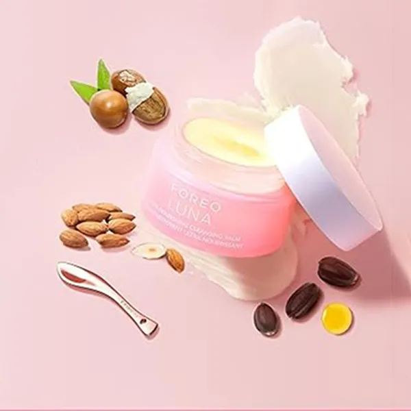 Set Máy Rửa Mặt Foreo 3 Món (Luna Mini 3 Hồng Nhạt + Sữa Rửa Mặt 20ml + Sáp Tẩy Trang 15ml)