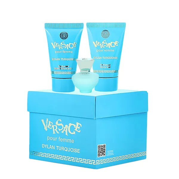 Set Nước Hoa Nữ Versace Pour Femme Dylan Turquoise 3 Món (EDT 5ml + Gel Body 25ml + Shower Gel 25ml) - Nước hoa - Vua Hàng Hiệu