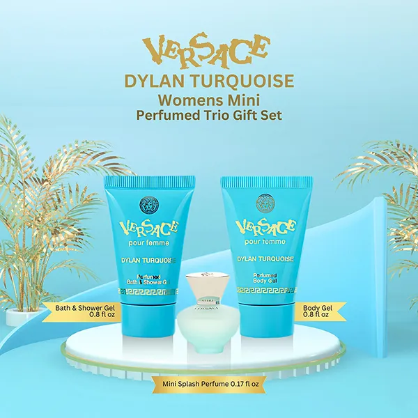 Set Nước Hoa Nữ Versace Pour Femme Dylan Turquoise 3 Món (EDT 5ml + Gel Body 25ml + Shower Gel 25ml) - Nước hoa - Vua Hàng Hiệu