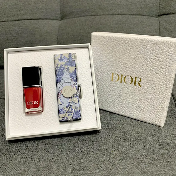 Set Son Dior Rouge Dior Lipstick 999 + Sơn Món Tay Vernis 999 Gift 3 Món