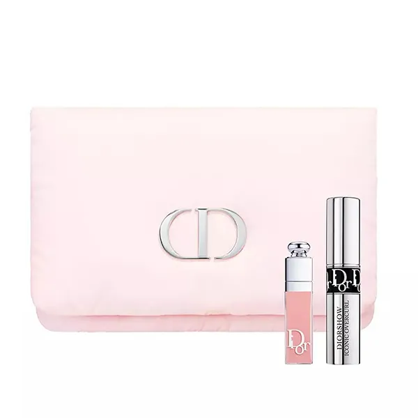 Set Trang Điểm Dior Beauty 3 Món (Mascara DiorShow Iconic + Son Addict Lip Maximizer 001 Mini Pink Gloss + Ví ) - Trang điểm - Vua Hàng Hiệu