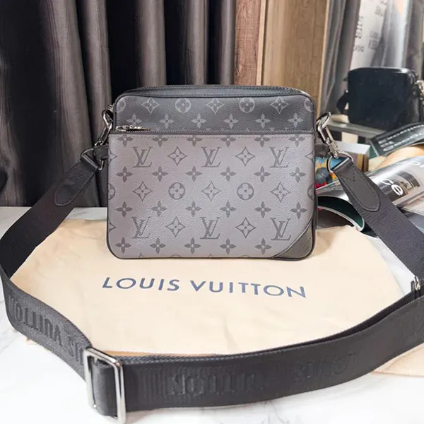 Set Túi Đeo Chéo Nam Louis Vuitton LV Trio Messenger M69443 Màu Đen Xám