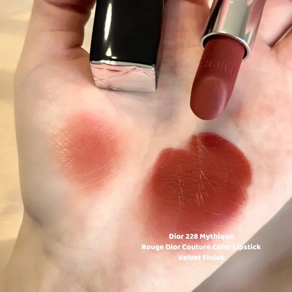 Son Dior Rouge Dior Velvet Finish 228 Mythique Màu Đỏ Cam Gạch