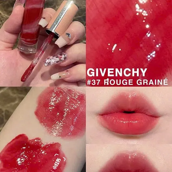 Son Dưỡng Givenchy Rose Perfecto Liquid 37 Rouge Grainé Màu Đỏ Hồng