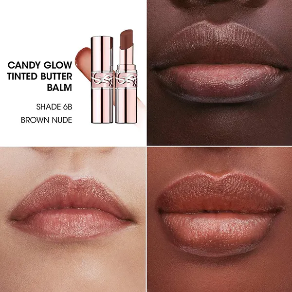 Son Dưỡng YSL Yves Saint Laurent Candy Glow Tinted Butter Balm 6B Brown Nude Màu Nâu Nude