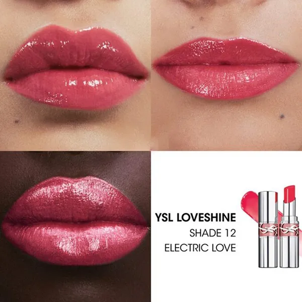 Son Dưỡng Yves Saint Laurent YSL Loveshine Lipstick 12 Electric Love Màu Đỏ San Hô