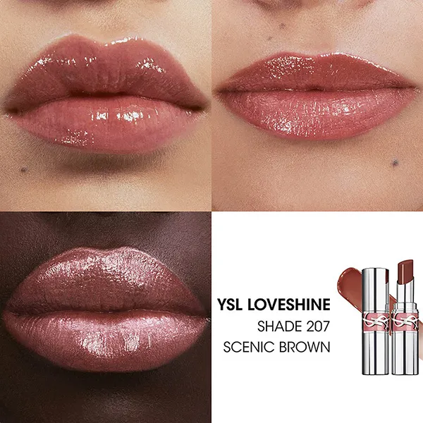 Son Dưỡng Yves Saint Laurent YSL Loveshine Lipstick 207 Scenic Brown Màu Nâu Trầm - Son Môi - Vua Hàng Hiệu