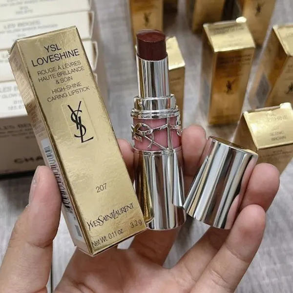 Son Dưỡng Yves Saint Laurent YSL Loveshine Lipstick 207 Scenic Brown Màu Nâu Trầm - Son Môi - Vua Hàng Hiệu