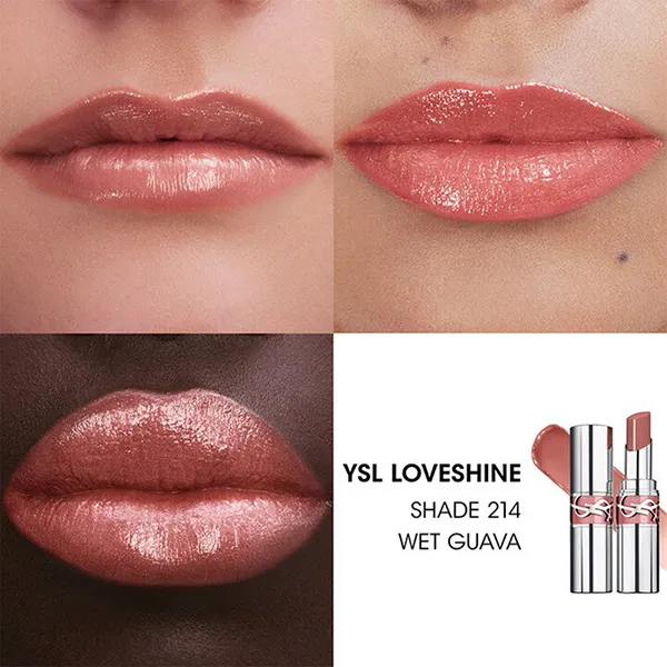 Son Dưỡng Yves Saint Laurent YSL Loveshine Lipstick 214 Wet Guava Màu Hồng Nâu