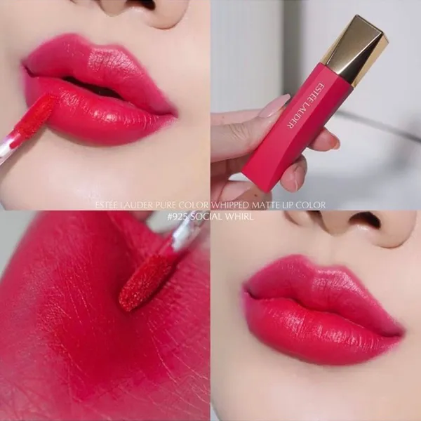Son Estée Lauder Pure Color Whipped Matte 925 Social Whirl Màu Đỏ Hồng