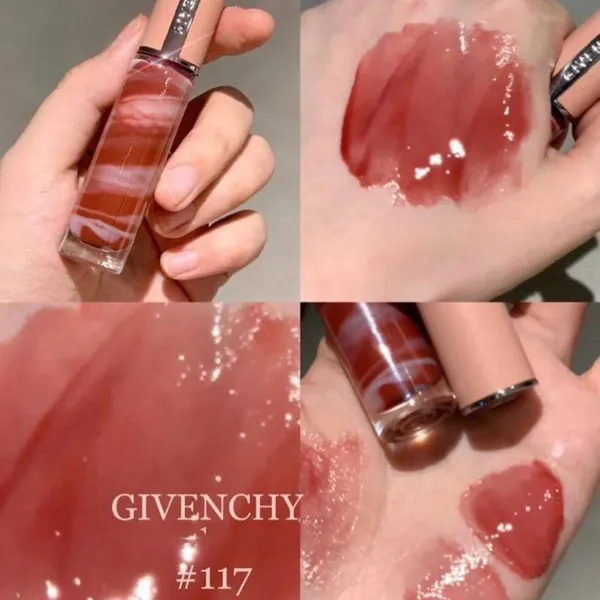 Son Dưỡng Givenchy Rose Perfecto Liquid 117 Chilling Brown Màu Hồng Nâu Tây - Son Môi - Vua Hàng Hiệu