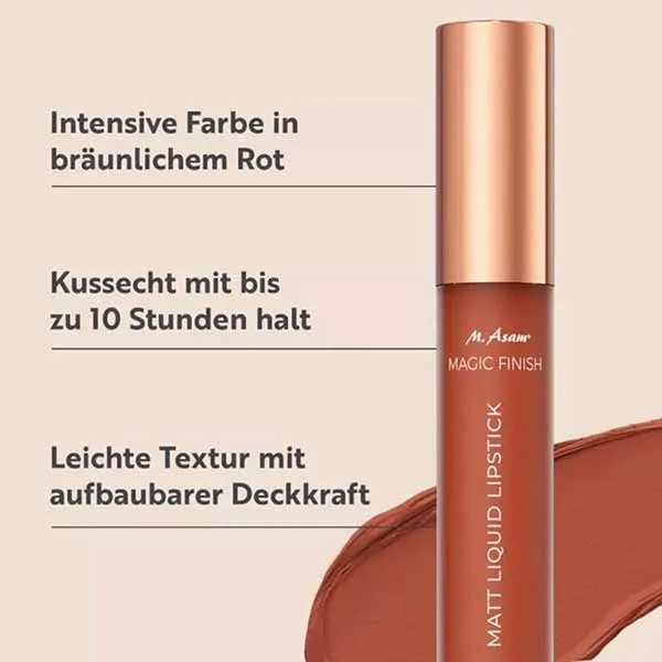 Son Kem Lì M. Asam Magic Finish Matt Liquid Lipstick Chestnut Màu Nâu Hạt Dẻ 4ml