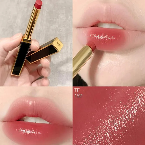 Son Tom Ford Slim Shine Lip Color Lipstick 152 Rose Corset Màu Hồng Đỏ Đất