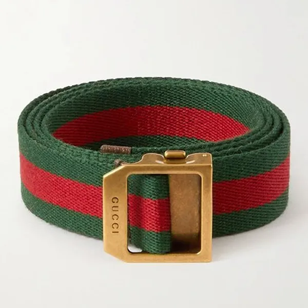 Thắt Lưng Gucci Striped Webbing Belt 700339 HE2VT 8742 Màu Xanh/Đỏ Size 70