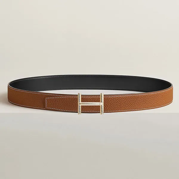 Thắt Lưng Nam Hermès Hisseo Belt Buckle & Reversible Leather Strap 32mm Màu Đen Nâu Size 80 - Thắt lưng - Vua Hàng Hiệu
