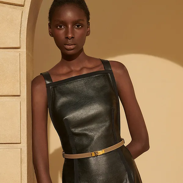 Thắt Lưng Nữ Hermès Kelly 18 Belt H069853CC18 Màu Nâu Xám