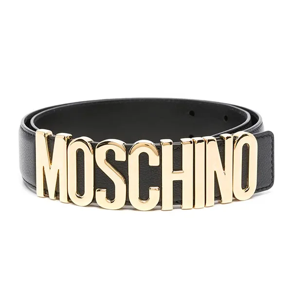 Thắt Lưng Moschino Logo-buckle Belt Bản 4cm Màu Đen Size 70 - Thắt lưng - Vua Hàng Hiệu