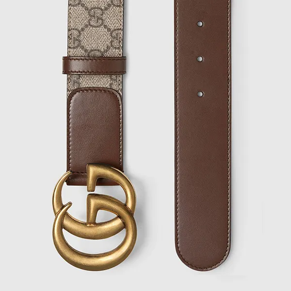 Thắt Lưng Gucci Calf Matt Logo GG Marmont Mono Belt 400593 92TLT 8358 Màu Nâu Be Size 80 - Thắt lưng - Vua Hàng Hiệu