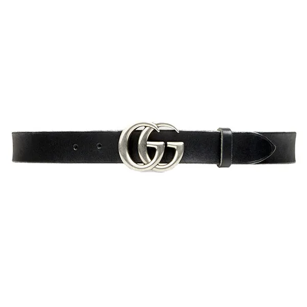 Thắt Lưng Nam Gucci Leather Belt With Double G Buckle 414516 CVE0N 1000 Màu Đen Size 85