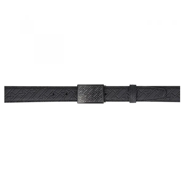 Thắt Lưng Nam Montblanc Plate Buckle with M Pattern Stainless Steel Black Màu Đen (120x3cm)