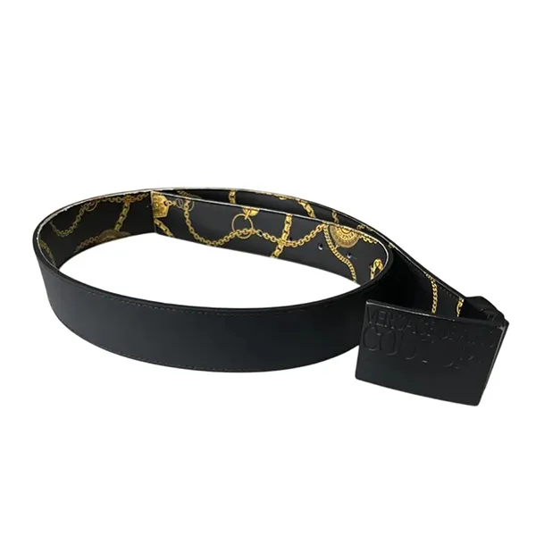 Thắt Lưng Nam Versace Jeans Couture Leather Belt D8YWBF32 Màu Đen Họa Tiết Size 85