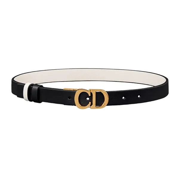Thắt Lưng Nữ Dior Reversible Saddle Belt B0335CWGA_M911 Màu Đen Trắng Size 75 - Thắt lưng - Vua Hàng Hiệu