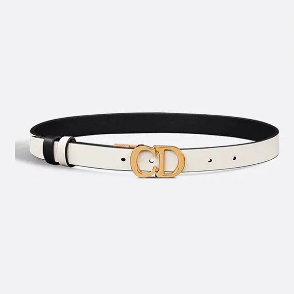 Thắt Lưng Nữ Dior Reversible Saddle Belt B0335CWGA_M911 Màu Đen Trắng Size 75 - Thắt lưng - Vua Hàng Hiệu