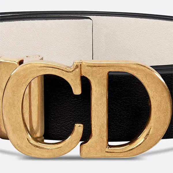Thắt Lưng Nữ Dior Reversible Saddle Belt B0335CWGA_M911 Màu Đen Trắng Size 75 - Thắt lưng - Vua Hàng Hiệu