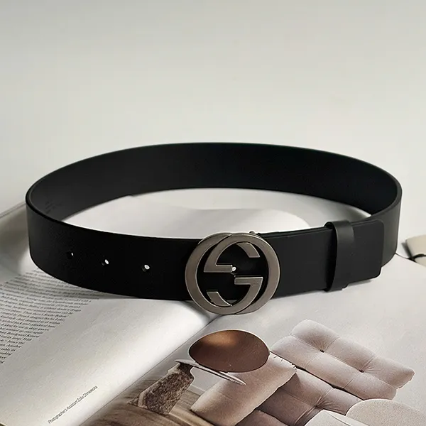Thắt Lưng Nữ Gucci Belt Vintage Interlocking G Belt 40mm Màu Đen Size 70 - Thắt lưng - Vua Hàng Hiệu