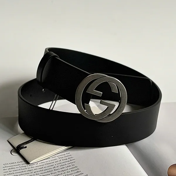 Thắt Lưng Nữ Gucci Belt Vintage Interlocking G Belt 40mm Màu Đen Size 70 - Thắt lưng - Vua Hàng Hiệu