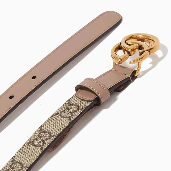 Thắt Lưng Nữ Gucci GG Marmont Thin Belt In Leather Màu Be Size 70 - Thắt lưng - Vua Hàng Hiệu